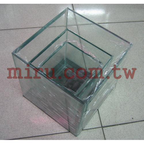 台灣製J&D高品質 水晶正方缸(長15cm寬15cm高15cm)(各式魚缸可接受訂製)
