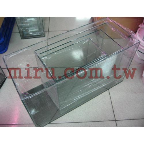 台灣製J&D高品質 4合一水晶缸(長39cm寬19cm高27cm)(各式魚缸可接受訂製)