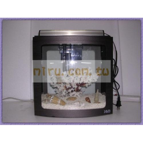 J&D高品質1尺雙海灣電視照景缸(1尺雙海灣電視缸+燈+過濾+珊瑚照景)