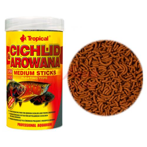 Tropical 龍魚專用飼料1000ml條狀)增艷型、中大型魚專用飼料(全新包裝)-大顆粒